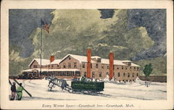 Every Winter Sport--Greenbush Inn Michigan Postcard Postcard