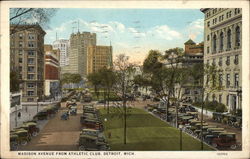 Madison Avenue from Athletic Club Postcard