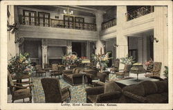 Lobby, Hotel Kansan Postcard