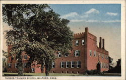 Nurses Training School Waltham, MA Postcard Postcard