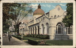 Quapaw Bath House and Promenade, Hot Springs National Park Postcard