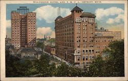 Wolverine Hotel and Y. M. C. A Detroit, MI Postcard Postcard