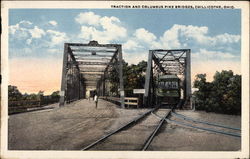 Traction and Columbus Pike Bridges Chillicothe, OH Postcard Postcard