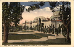 Vista of Palace of Education and Palace of Food Products Postcard