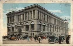 Public Library, Chicago Illinois Postcard Postcard