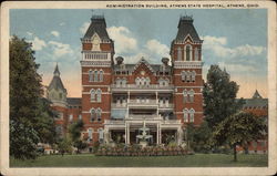 Athens State Hospital - Administration Building Ohio Postcard Postcard