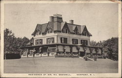 Residence of Mr. Wh. Gammell Newport, RI Postcard Postcard