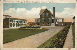 George E. Phillips Residence Pleasant View, RI Postcard Postcard