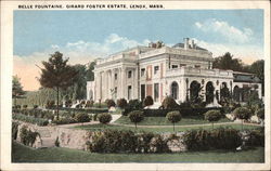 Belle Fountaine, Girard Foster Estate Lenox, MA Postcard Postcard