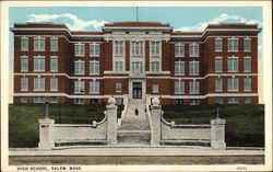 High School Salem, MA Postcard Postcard