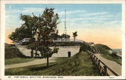 Fort Sewall, Built 1742 Marblehead, MA Postcard Postcard