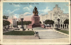 Los Caballeros Monument Havana, Cuba Postcard Postcard