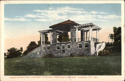 Band Stand and Comfort Station, Observation Park Postcard