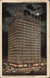 Busch Building, By Night Dallas, TX Postcard Postcard