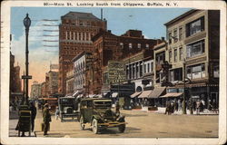 Main Street, Looking South from Chippewa Postcard