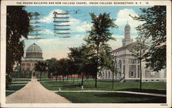 The Round Building and New College Chapel, Union College Postcard