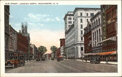 Elm Street, Looking North Postcard