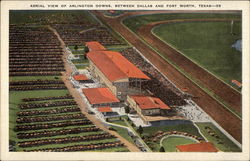 Aerial view of Arlington Downs Postcard