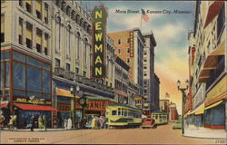 Main Street, Kansas City, Missouri Postcard Postcard