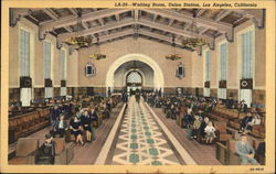 Waiting Room, Union Station Los Angeles, CA Postcard Postcard