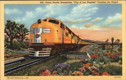 Union Pacific Streamliner "City of Los Angeles" crossing the desert Postcard