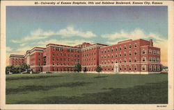 University of Kansas Hospitals, 39th and Rainbow Boulevard Postcard