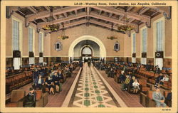 Waiting Room, Union Station Los Angeles, CA Postcard Postcard