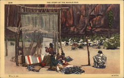 The Story of the Navajo Rug Native Americana Postcard Postcard