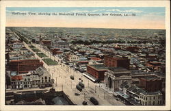 Bird's Eye View, showing the Historical French Quarter New Orleans, LA Postcard Postcard