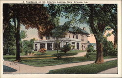 A Residence on St. Charles Avenue Postcard