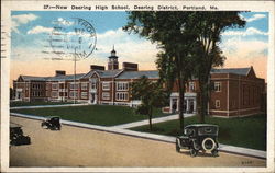 New Deering High School, Deering District Portland, ME Postcard Postcard