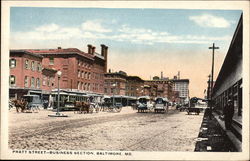 Pratt Street - Business Section Baltimore, MD Postcard Postcard