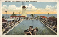 Swimming Pool, Fisher's Casino Postcard