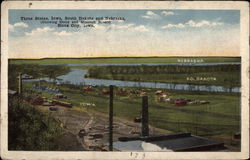 Three States, Iowa, South Dakota and Nebraska Postcard