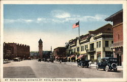 Mt Royal Avenue Showing Mt. Royal Station Baltimore, MD Postcard Postcard