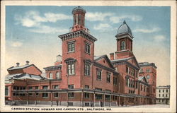 Camden Station, Howard and Camden Sts Postcard