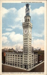 Bromo Seltzer Tower Building, North-east Corner Eutaw and Lombard Streets Postcard