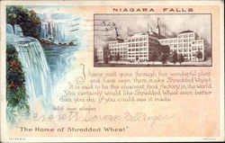 The Home of Shredded Wheat Niagara Falls, NY Postcard Postcard