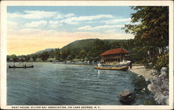 Boat House, Silver Bay Association Postcard