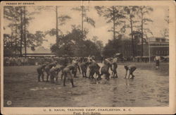 US Naval Training Camp Foot Ball Game Postcard