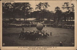 U.S. Naval Training Camp - Fun with the Push Ball Postcard