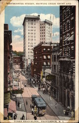 Westminster Street, showing Union Trust and Turks Head Bldgs Postcard