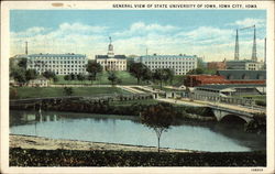 General View of State University of Iowa Iowa City, IA Postcard Postcard