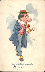 One meets such occasionally Caricatures Postcard Postcard