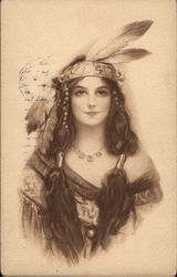 Native American Woman Postcard