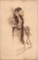 A merrie merrie Christmas Postcard Postcard