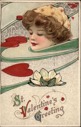 St. Valentine's Greeting Postcard