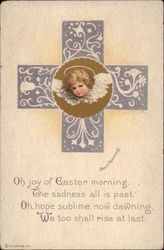 Oh Joy of Easter Morning With Angels Postcard Postcard