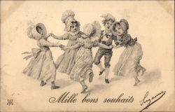 Children Dancing in a Circle Postcard