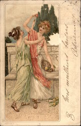 Two Girls in Togas Postcard